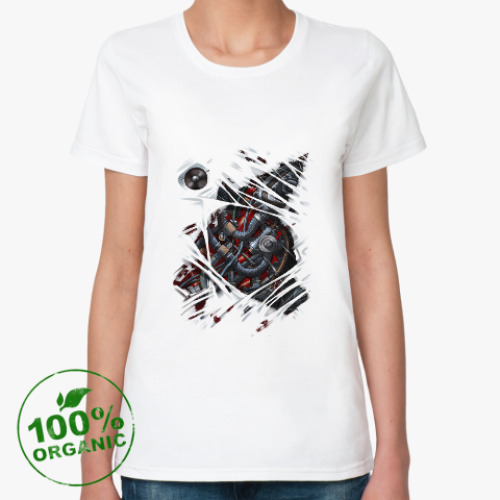Женская футболка из органик-хлопка Киборг