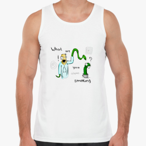 Майка с принтом Ты что курил?