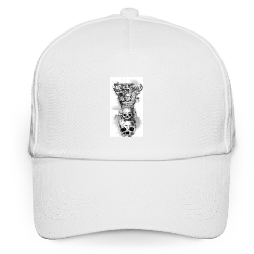 Кепка бейсболка с принтом Череп-колонна