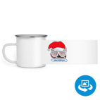 Кружка металлическая белая (круговая запечатка)