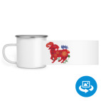 Кружка металлическая белая (круговая запечатка)