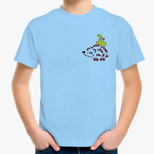 Детская футболка Ежик с яблоком