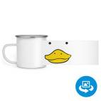 Кружка металлическая белая (круговая запечатка)