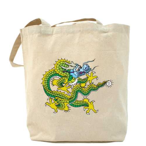 Сумка шоппер с принтом Дракон