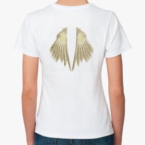 Классическая футболка с принтом No Girls No Angels