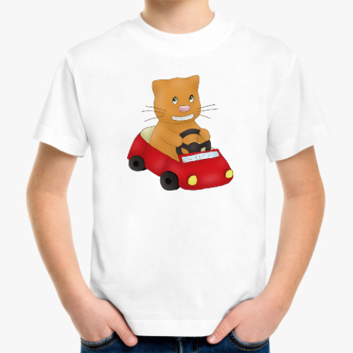 Детская футболка Пухлик-водитель