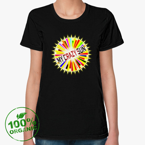 Женская футболка из органик-хлопка с принтом МОЕ СУМАСШЕДШЕЕ СОЛНЦЕ
