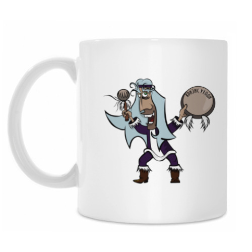 Кружка Шаман с бубном проводит обряд изгнания кризиса