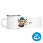 Кружка металлическая белая (круговая запечатка)