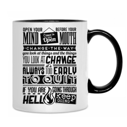 Кружка с принтом Крутые цитаты на английском