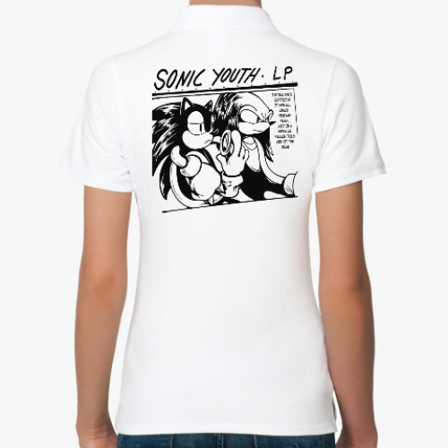 Женская рубашка поло (печать) с принтом Sonic Youth