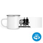 Кружка металлическая белая (круговая запечатка)