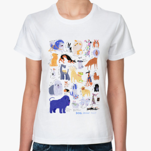 Классическая футболка Собако-алфавит
