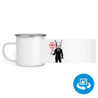 Кружка металлическая белая (круговая запечатка)