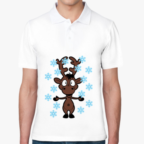 Рубашка поло с принтом Олень