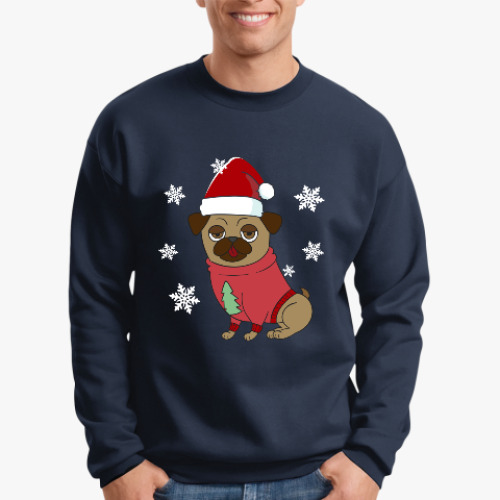 Свитшот Новогодняя собака в свитере