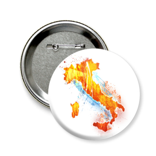 Значок 58мм с принтом   Италия