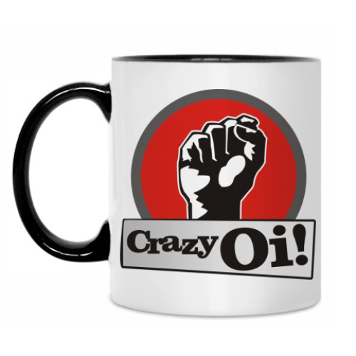 Кружка с принтом Crazy Oi!