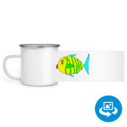 Кружка металлическая белая (круговая запечатка)