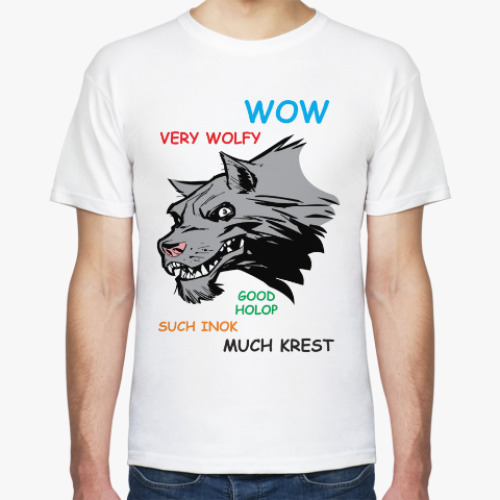Футболка с принтом Серый волк