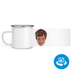 Кружка металлическая белая (круговая запечатка)