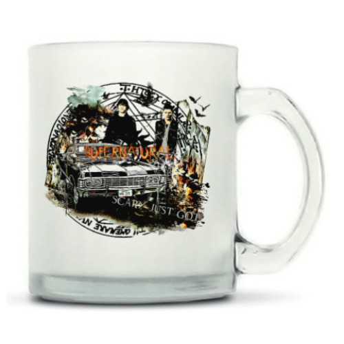 Кружка матовая с принтом Supernatural