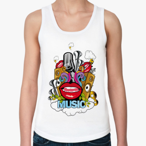 Женская майка  музыка