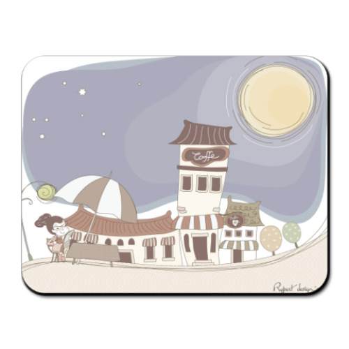 Коврик для мыши с принтом  Кафе