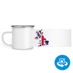 Кружка металлическая белая (круговая запечатка)