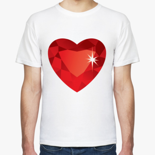 Футболка с принтом Сердце-Бриллиант