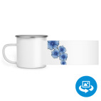 Кружка металлическая белая (круговая запечатка)