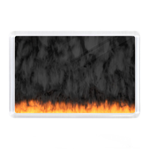 Магнит с принтом Пламя и дым