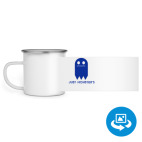 Кружка металлическая белая (круговая запечатка)