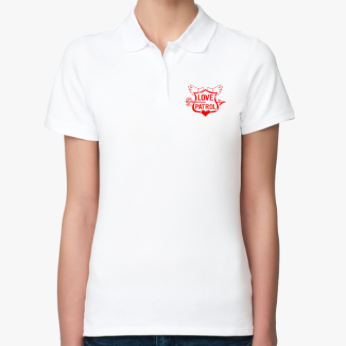 Женская рубашка поло (печать) Love Patrol