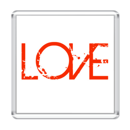 Магнит с принтом LOVE