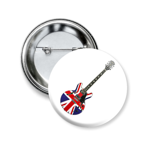 Значок 50мм с принтом union jack