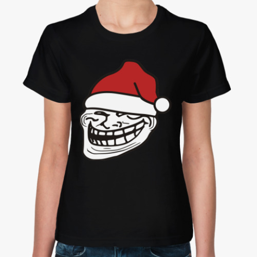 Женская футболка Новогодний Trollface