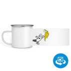 Кружка металлическая белая (круговая запечатка)