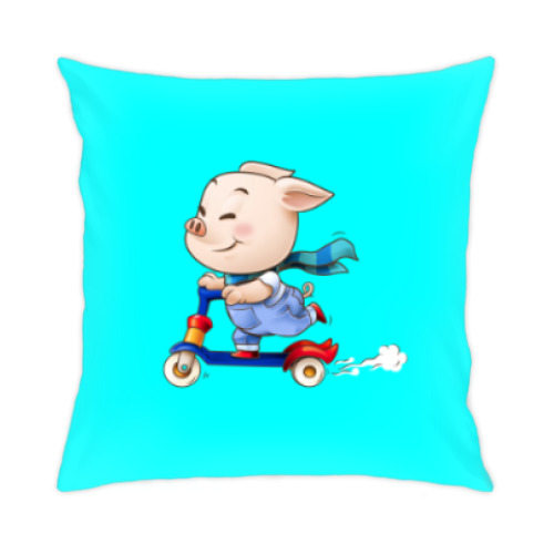 Подушка Хрюндель на самокате