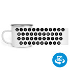 Кружка металлическая белая (круговая запечатка)