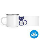 Кружка металлическая белая (круговая запечатка)