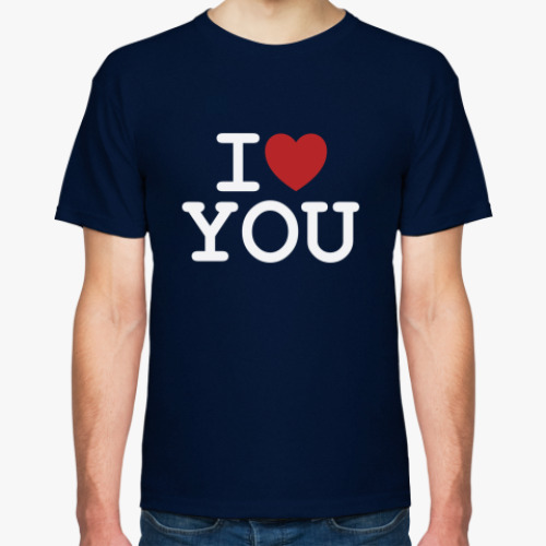 Футболка с принтом I love you