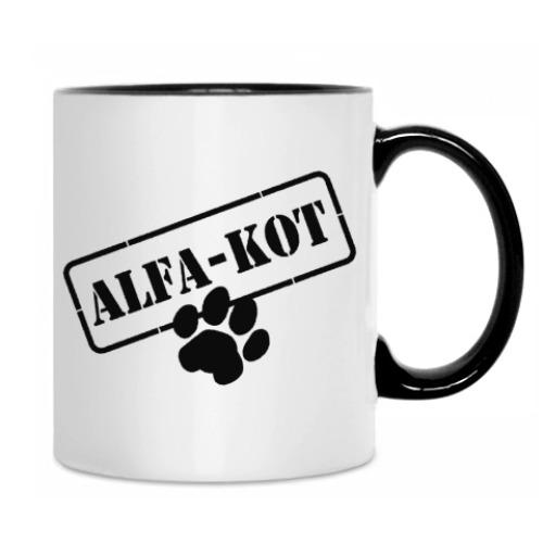 Кружка с принтом Альфа-кот