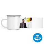 Кружка металлическая белая (круговая запечатка)