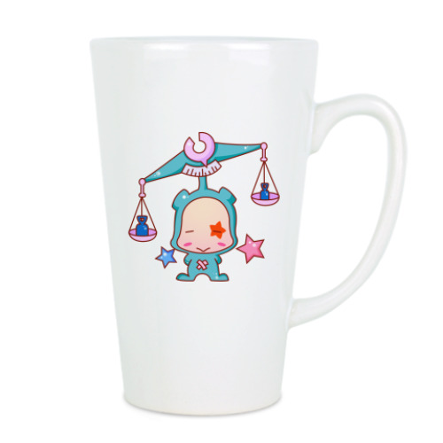 Чашка Латте с принтом Знак зодиака Весы