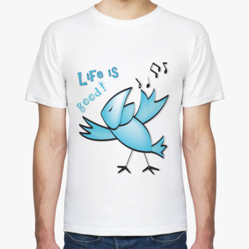 Футболка с принтом Жизнь хороша!