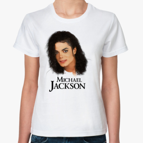 Классическая футболка с принтом Michael Jackson
