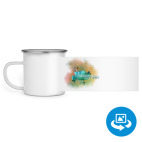 Кружка металлическая белая (круговая запечатка)