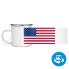 Кружка металлическая белая (круговая запечатка)