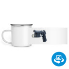 Кружка металлическая белая (круговая запечатка)